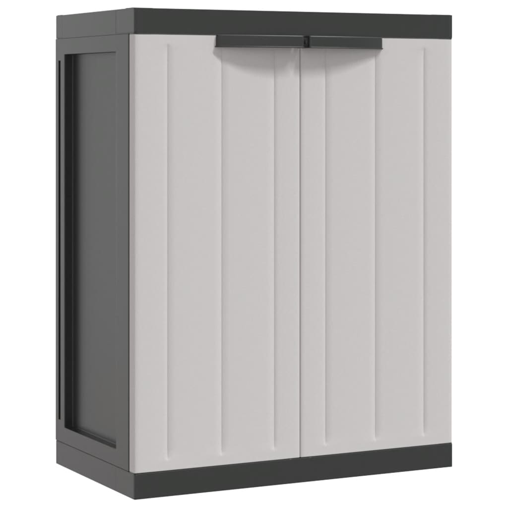 Dulap depozitare de exterior, gri și negru, 65x37x85 cm, PP - Lando