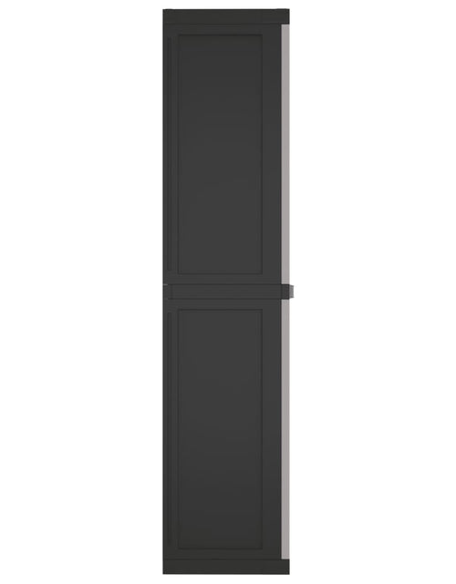 Încărcați imaginea în vizualizatorul Galerie, Dulap depozitare de exterior, gri și negru, 97x37x165 cm, PP - Lando
