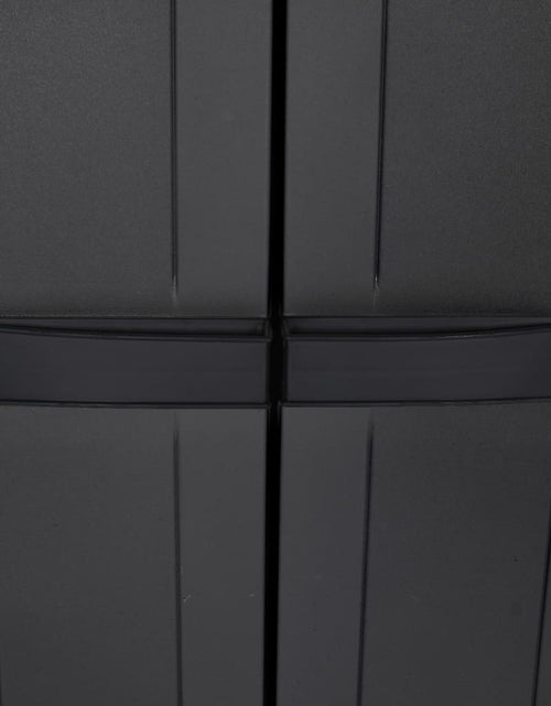 Încărcați imaginea în vizualizatorul Galerie, Dulap depozitare de exterior, negru, 65x37x165 cm, PP - Lando
