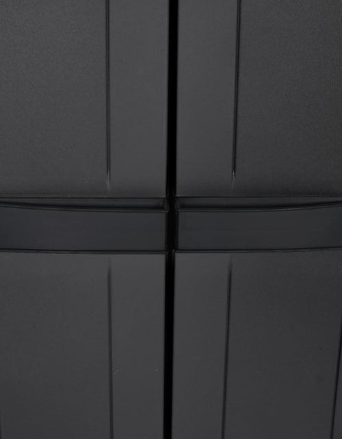 Încărcați imaginea în vizualizatorul Galerie, Dulap depozitare de exterior, negru, 97x37x165 cm, PP - Lando
