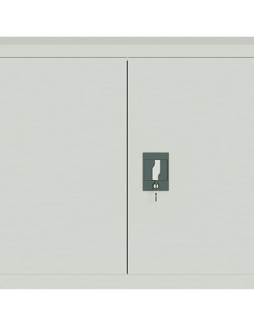 Încărcați imaginea în vizualizatorul Galerie, Fișet, gri deschis, 90x40x70 cm, oțel Lando - Lando

