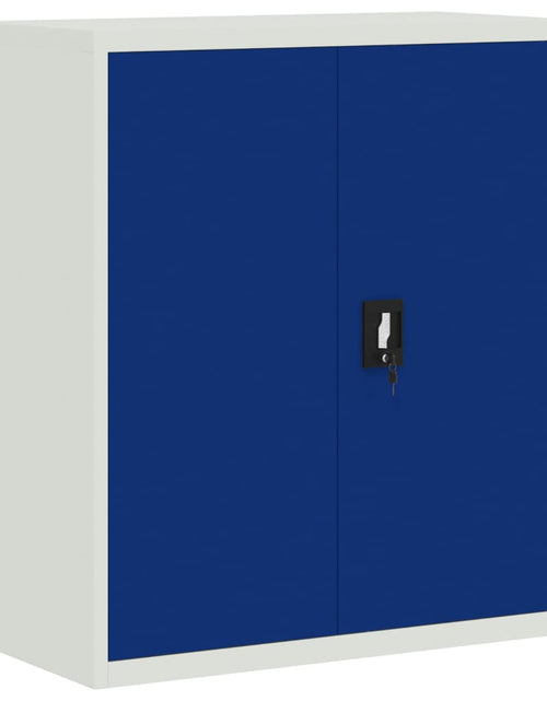 Загрузите изображение в средство просмотра галереи, Fișet, gri deschis și albastru, 90x40x105 cm, oțel Lando - Lando
