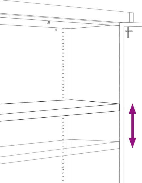 Загрузите изображение в средство просмотра галереи, Fișet, gri deschis, 90x40x180 cm, oțel Lando - Lando
