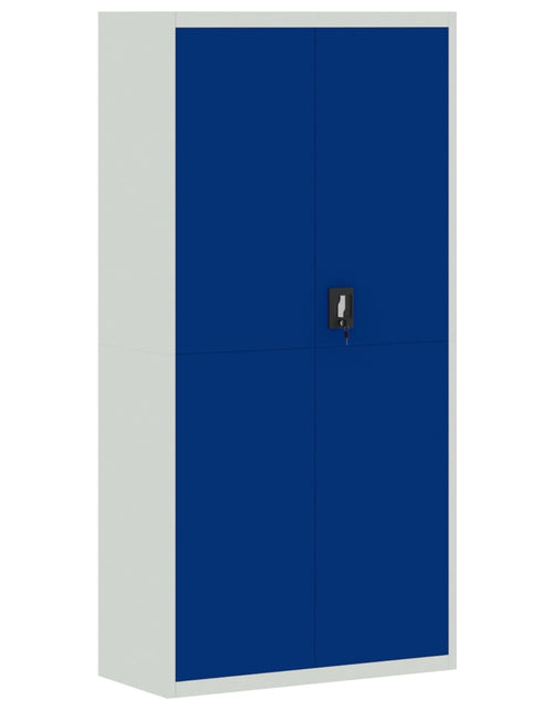 Încărcați imaginea în vizualizatorul Galerie, Fișet, gri deschis și albastru, 90x40x180 cm, oțel Lando - Lando
