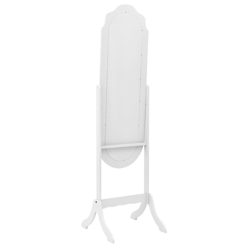 Oglindă independentă, alb, 45,5x47,5x160 cm, lemn compozit Lando - Lando