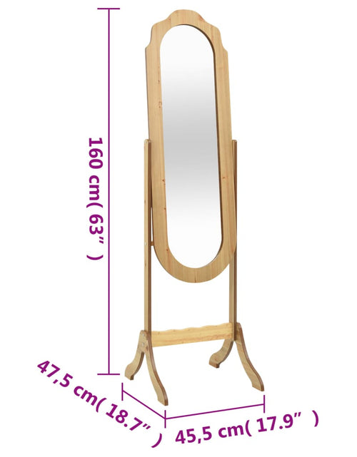 Загрузите изображение в средство просмотра галереи, Oglindă independentă, 45,5x47,5x160 cm, lemn compozit Lando - Lando
