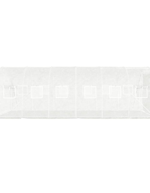 Încărcați imaginea în vizualizatorul Galerie, Seră cu cadru din oțel, alb, 12 m², 6x2x2 m Lando - Lando
