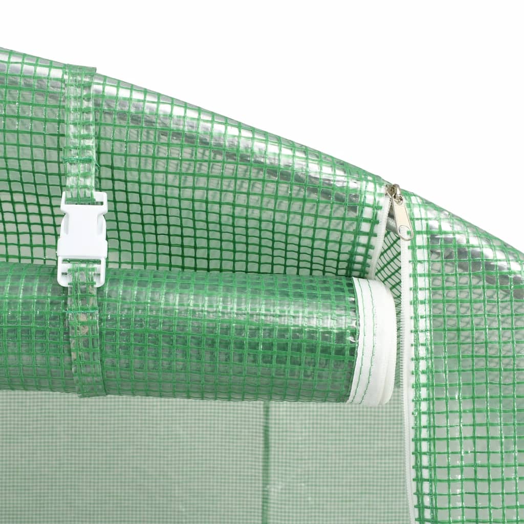 Seră cu cadru din oțel, verde, 60 m², 12x5x2,3 m - Lando