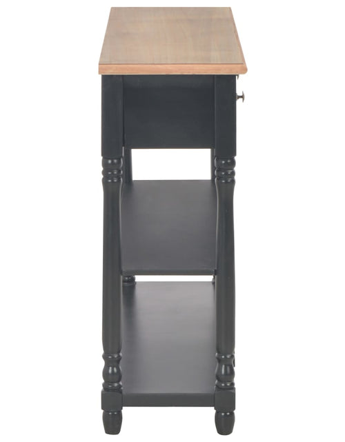 Încărcați imaginea în vizualizatorul Galerie, Măsuță consolă, negru, 110x30x76 cm, lemn prelucrat - Lando
