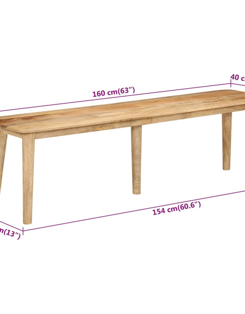 Загрузите изображение в средство просмотра галереи, Bancă, 160x40x45 cm, lemn masiv de mango Lando - Lando
