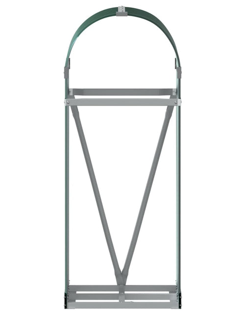 Загрузите изображение в средство просмотра галереи, Suport pentru bușteni verde 40x45x100 cm oțel galvanizat - Lando
