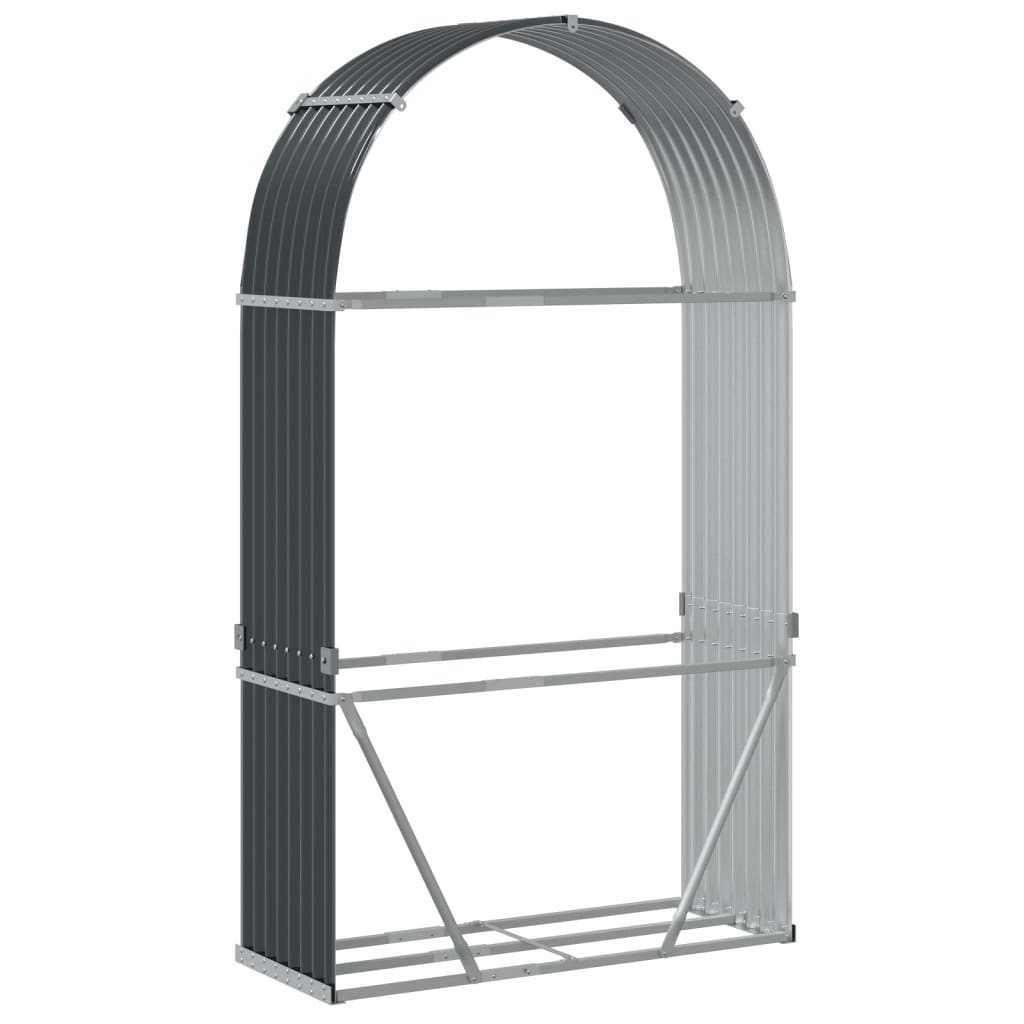 Suport de bușteni, antracit, 120x45x210 cm, oțel galvanizat - Lando