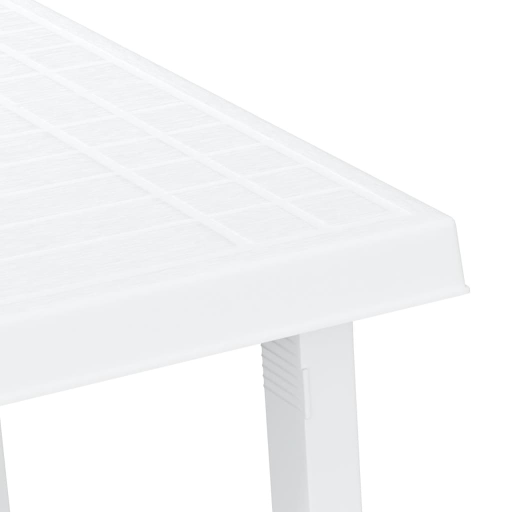 Masă pentru camping, alb, 79x56x64 cm, PP aspect lemn - Lando