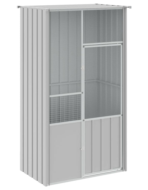 Încărcați imaginea în vizualizatorul Galerie, Colivie pentru păsări gri 115x78x200 cm oțel galvanizat - Lando
