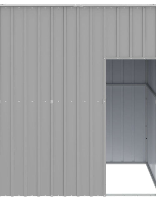 Încărcați imaginea în vizualizatorul Galerie, Cușcă câine acoperiș gri deschis 165x153x181 cm oțel galvanizat Lando - Lando
