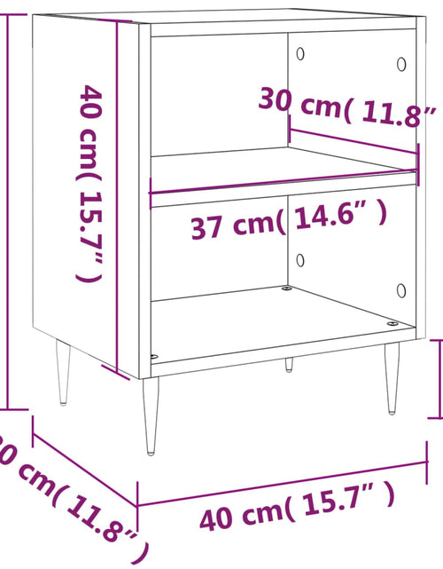 Загрузите изображение в средство просмотра галереи, Noptiere, 2 buc., stejar maro, 40x30x50 cm, lemn compozit - Lando
