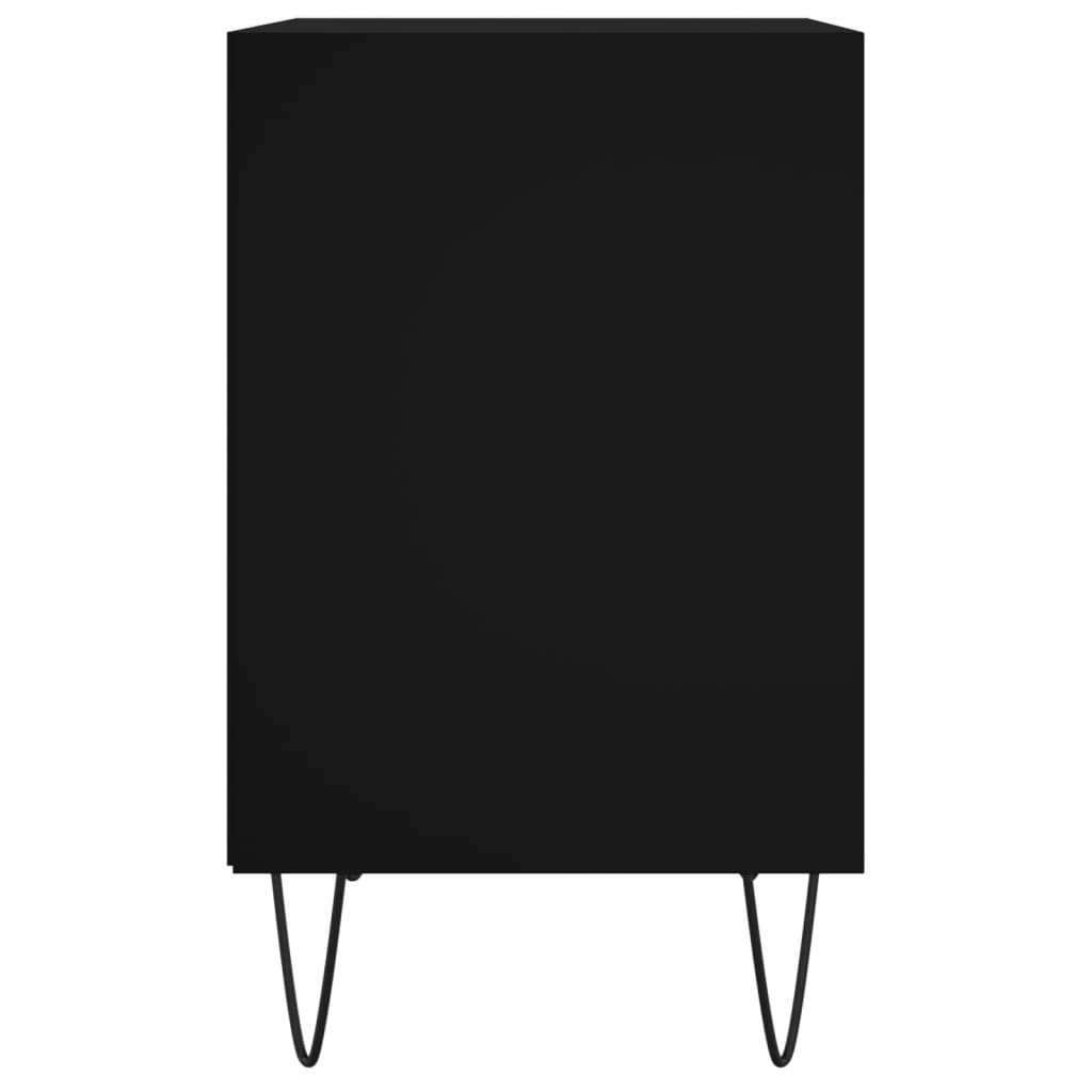 Noptiere, 2 buc., negru, 40x30x50 cm, lemn compozit - Lando