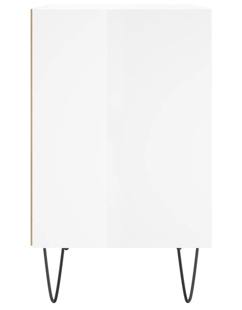 Încărcați imaginea în vizualizatorul Galerie, Noptiere, 2 buc., alb extralucios, 40x30x50 cm, lemn compozit - Lando
