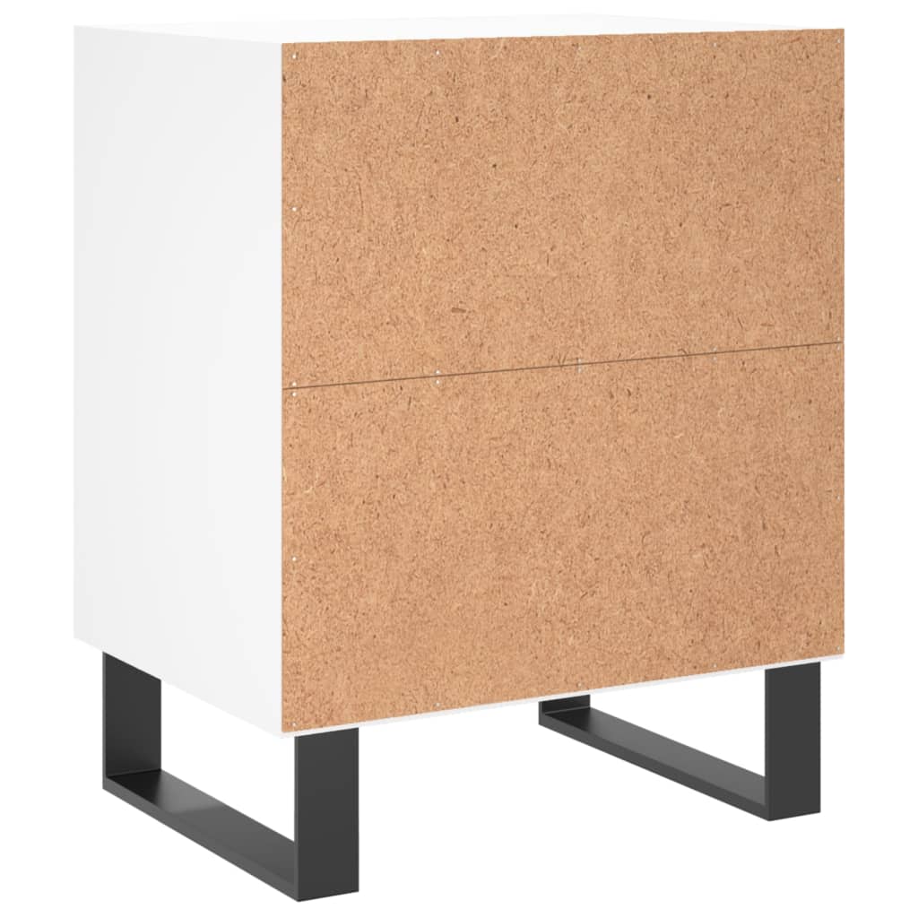 Noptiere, 2 buc, alb, 40x30x50 cm, lemn compozit - Lando