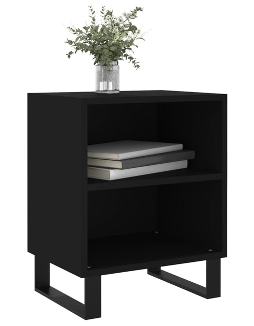 Încărcați imaginea în vizualizatorul Galerie, Noptiere, 2 buc., negru, 40x30x50 cm, lemn compozit - Lando
