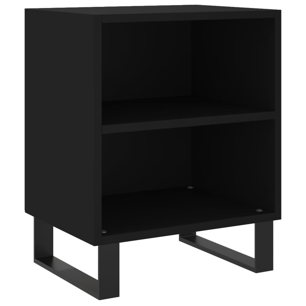 Noptiere, 2 buc., negru, 40x30x50 cm, lemn compozit - Lando