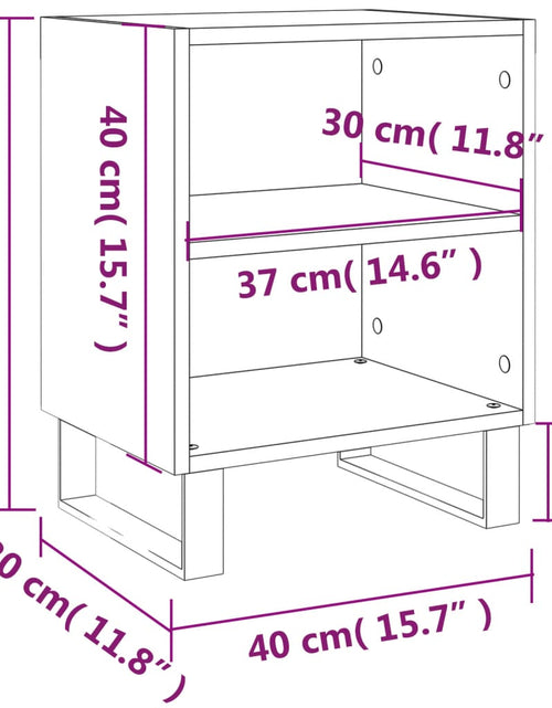 Încărcați imaginea în vizualizatorul Galerie, Noptieră, gri sonoma, 40x30x50 cm, lemn compozit - Lando
