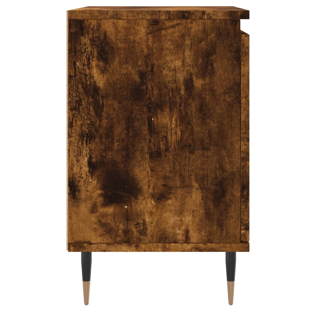 Noptiere, 2 buc., stejar fumuriu, 40x30x50 cm, lemn compozit - Lando