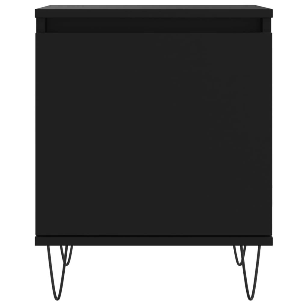 Noptieră, negru, 40x30x50 cm, lemn compozit - Lando
