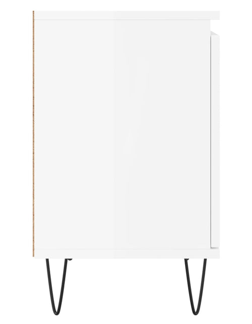 Загрузите изображение в средство просмотра галереи, Noptieră, alb extralucios, 40x30x50 cm, lemn compozit - Lando
