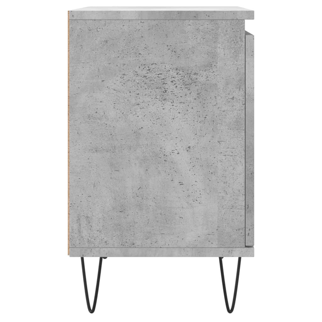 Noptiere, 2 buc., gri beton, 40x30x50 cm, lemn compozit - Lando