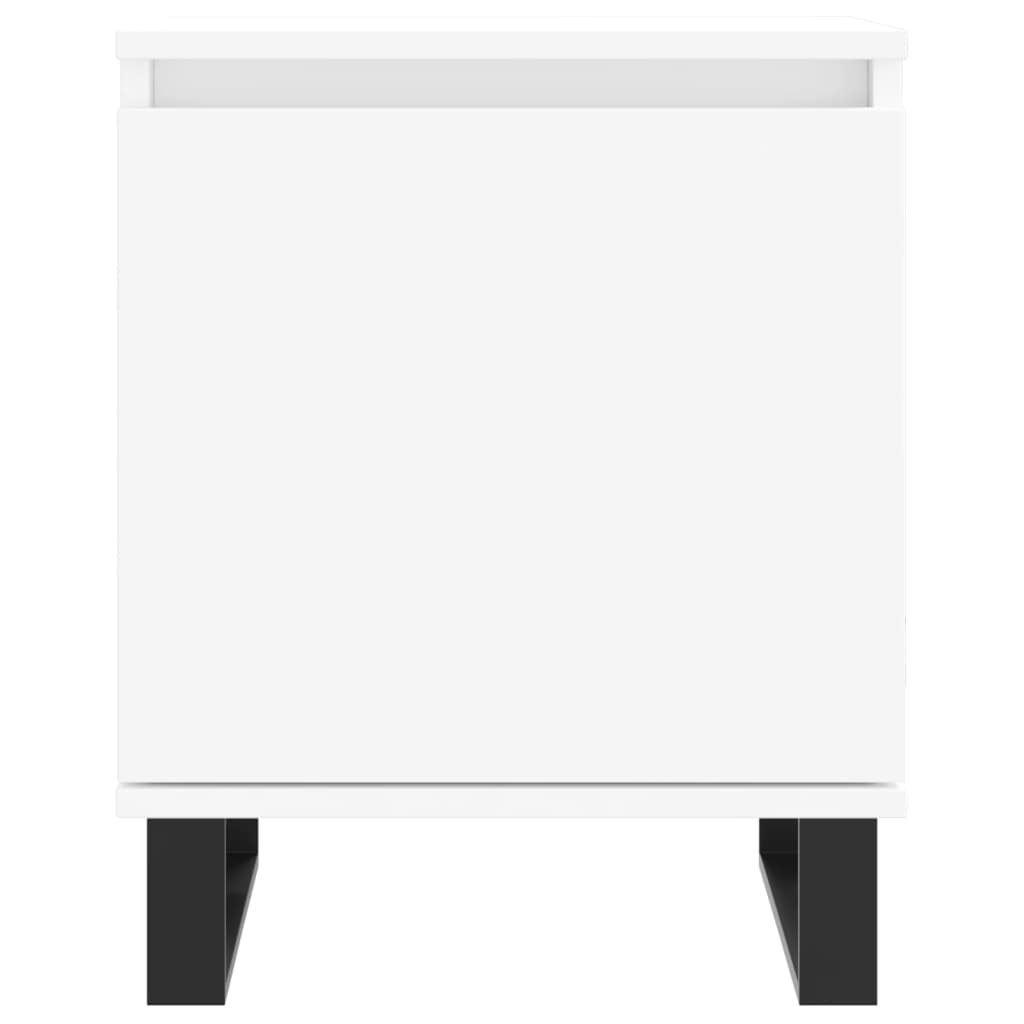 Noptiere, 2 buc, alb, 40x30x50 cm, lemn compozit - Lando