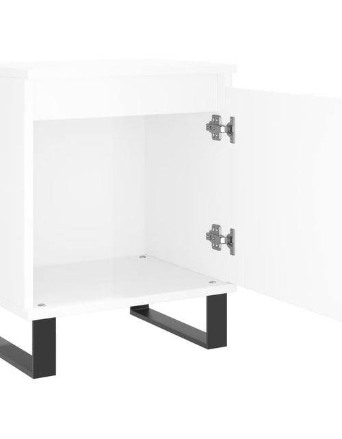 Загрузите изображение в средство просмотра галереи, Noptiere, 2 buc., alb extralucios, 40x30x50 cm, lemn compozit - Lando
