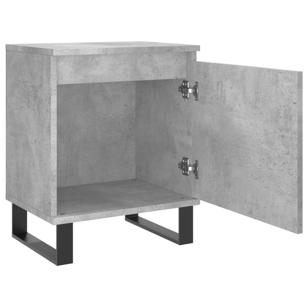 Noptieră, gri beton, 40x30x50 cm, lemn compozit - Lando