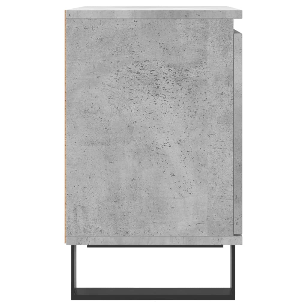 Noptieră, gri beton, 40x30x50 cm, lemn compozit - Lando