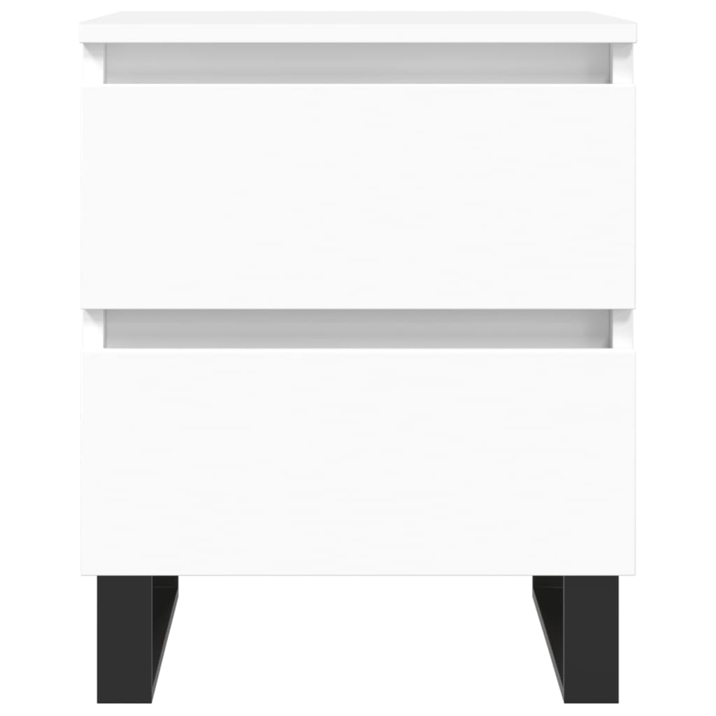 Noptiere, 2 buc., alb, 40x35x50 cm, lemn compozit - Lando