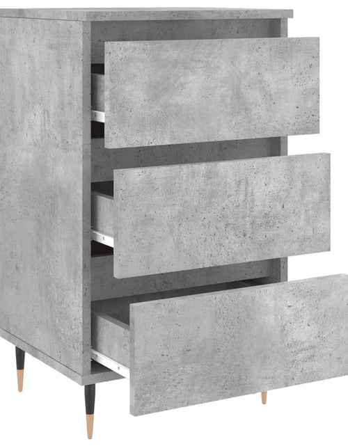 Încărcați imaginea în vizualizatorul Galerie, Noptieră, gri beton, 40x35x69 cm, lemn compozit - Lando
