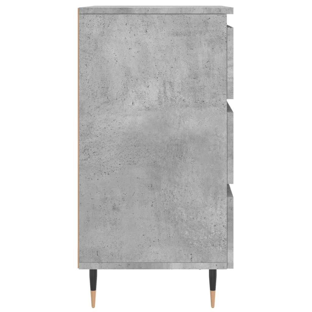 Noptieră, gri beton, 40x35x69 cm, lemn compozit - Lando