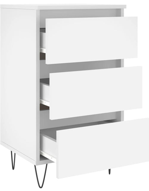 Încărcați imaginea în vizualizatorul Galerie, Noptiere, 2 buc., alb, 40x35x69 cm, lemn compozit - Lando
