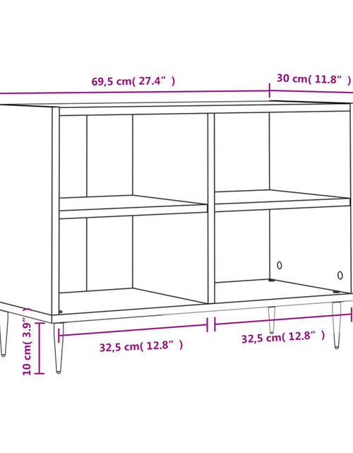 Încărcați imaginea în vizualizatorul Galerie, Comodă TV, stejar fumuriu, 69,5x30x50 cm, lemn compozit Lando - Lando
