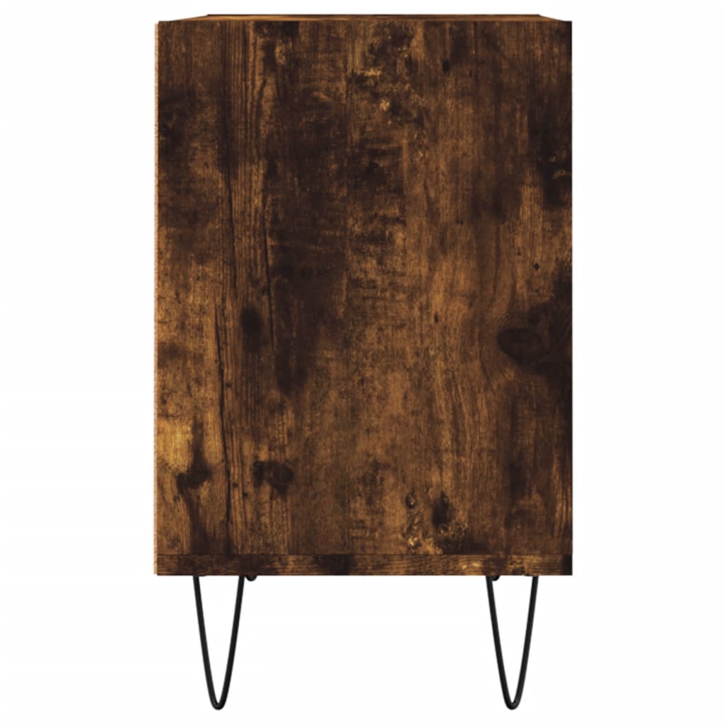 Comodă TV, stejar fumuriu, 69,5x30x50 cm, lemn compozit - Lando