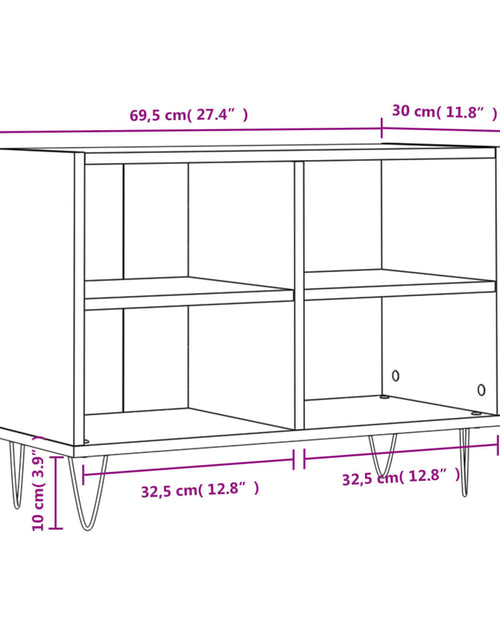 Încărcați imaginea în vizualizatorul Galerie, Comodă TV, stejar fumuriu, 69,5x30x50 cm, lemn compozit - Lando
