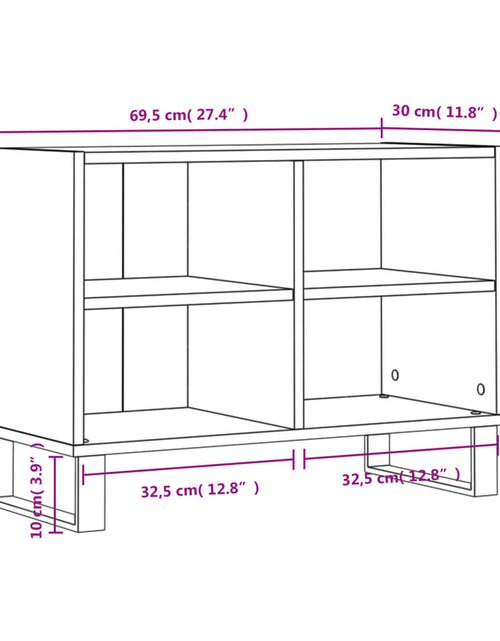 Загрузите изображение в средство просмотра галереи, Comodă TV, gri beton, 69,5x30x50 cm, lemn compozit Lando - Lando
