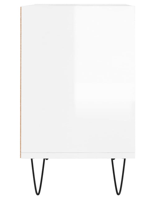 Încărcați imaginea în vizualizatorul Galerie, Comodă TV, alb extralucios, 103,5x30x50 cm, lemn compozit Lando - Lando
