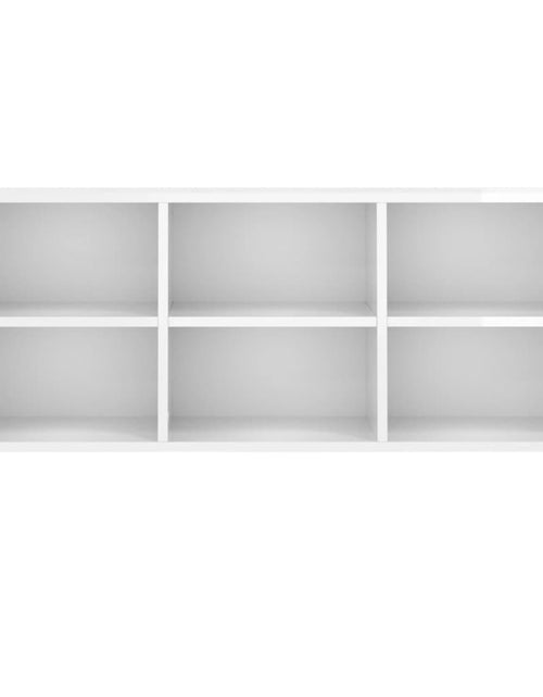 Încărcați imaginea în vizualizatorul Galerie, Comodă TV, alb extralucios, 103,5x30x50 cm, lemn compozit Lando
