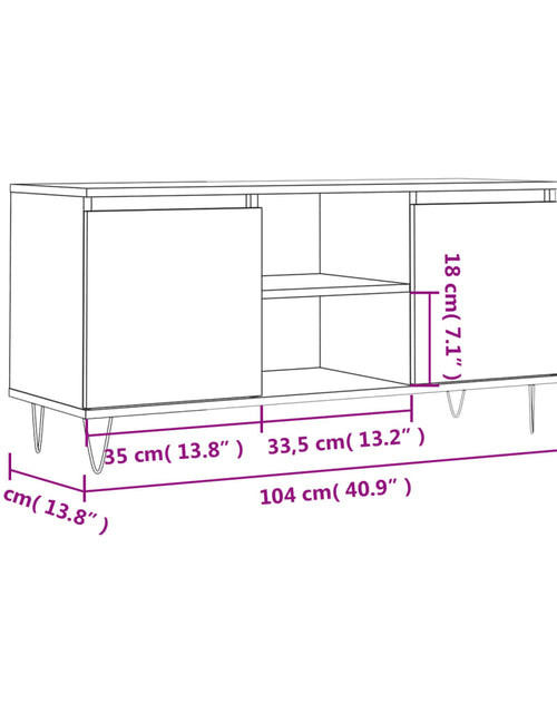 Загрузите изображение в средство просмотра галереи, Comodă TV, gri sonoma, 104x35x50 cm, lemn compozit Lando - Lando
