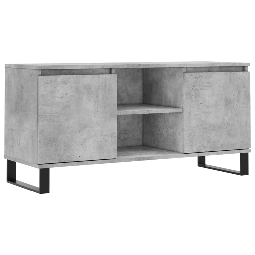 Comodă TV, gri beton, 104x35x50 cm, lemn compozit Lando - Lando