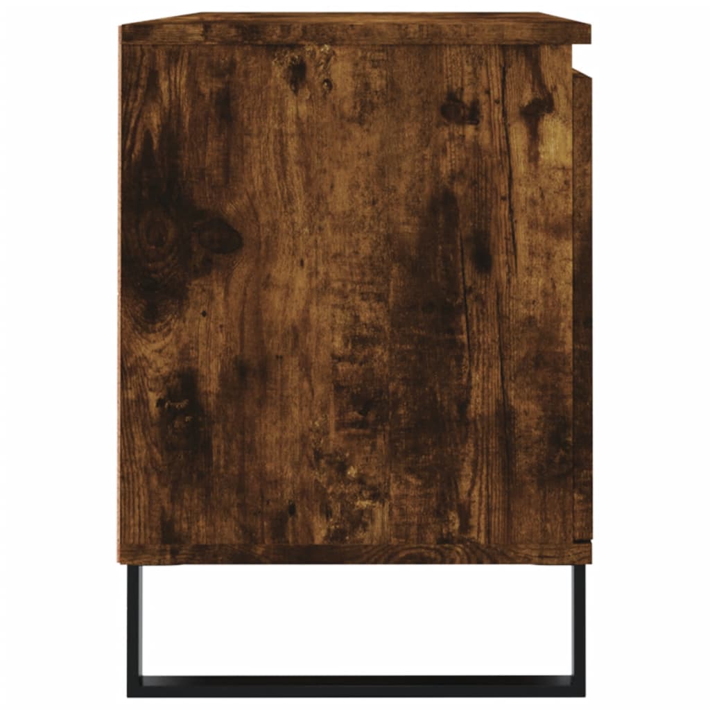 Comodă TV, stejar fumuriu, 104x35x50 cm, lemn compozit Lando - Lando