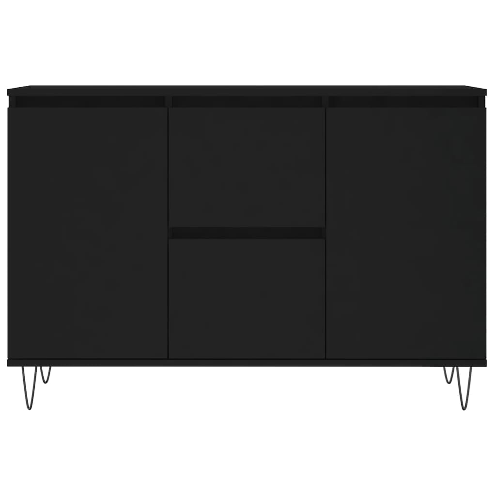 Servantă, negru, 104x35x70 cm, lemn prelucrat - Lando