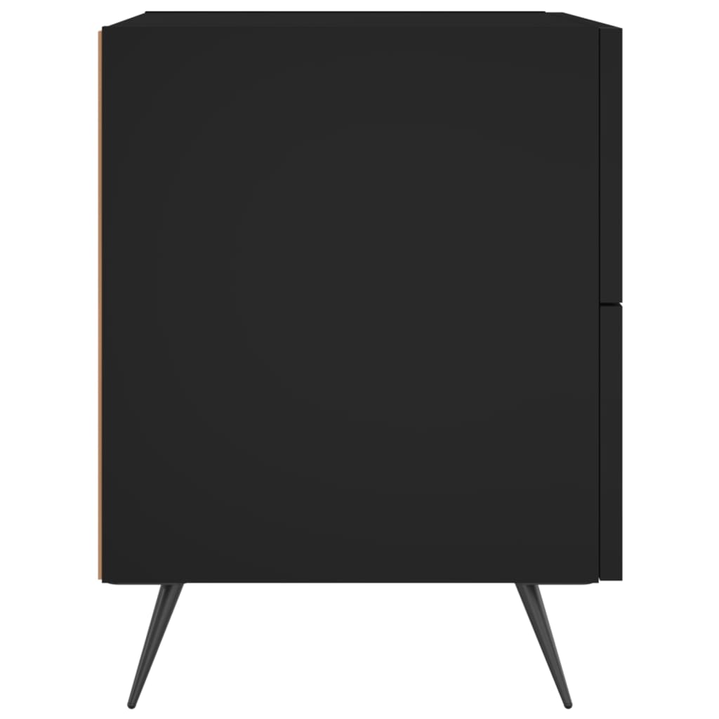 Noptieră, negru, 40x35x47,5 cm, lemn compozit - Lando