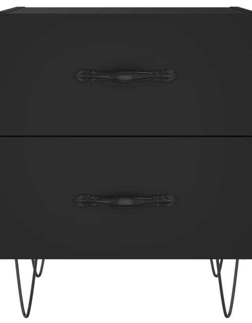 Загрузите изображение в средство просмотра галереи, Noptieră, negru, 40x35x47,5 cm, lemn compozit - Lando
